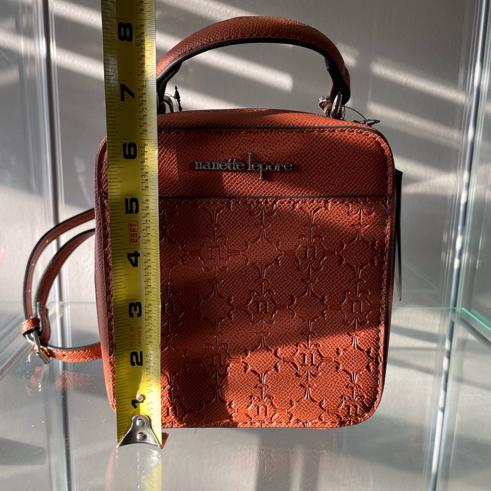 Nanette Lepore Embossed Orange Handbag - Picture 11 of 12